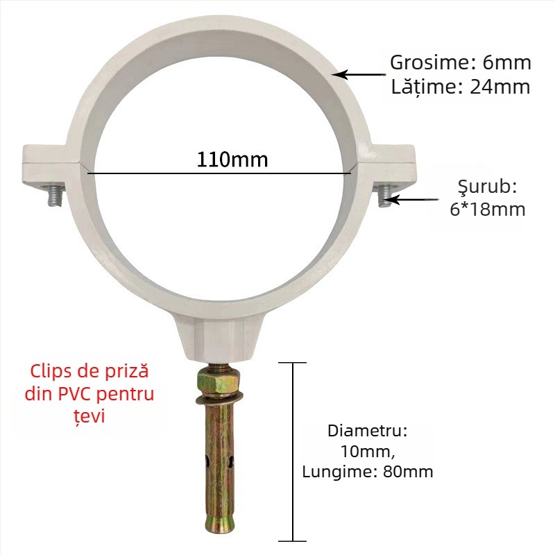 Colier pentru conducte din oțel inoxidabil cu coadă plată pentru drenaj — Yu Ye
