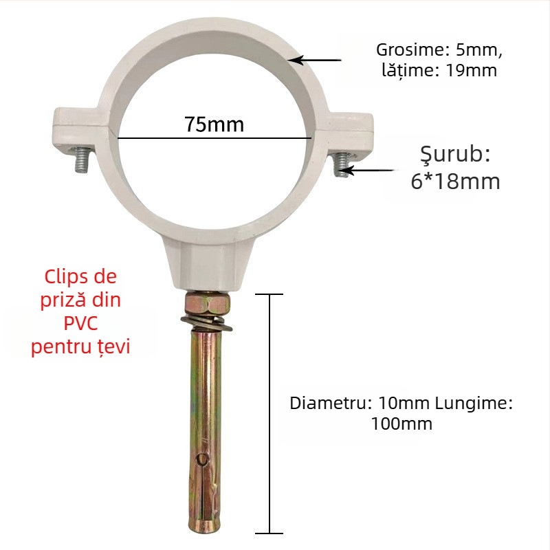 Colier pentru conducte din oțel inoxidabil cu coadă plată pentru drenaj — Yu Ye