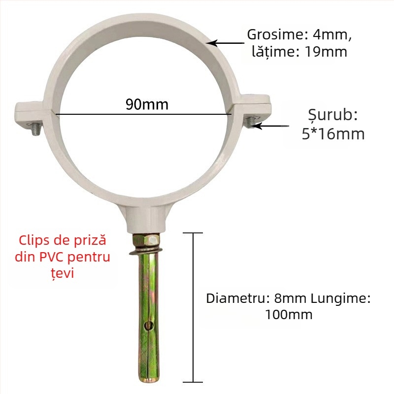 Colier pentru conducte din oțel inoxidabil cu coadă plată pentru drenaj — Yu Ye