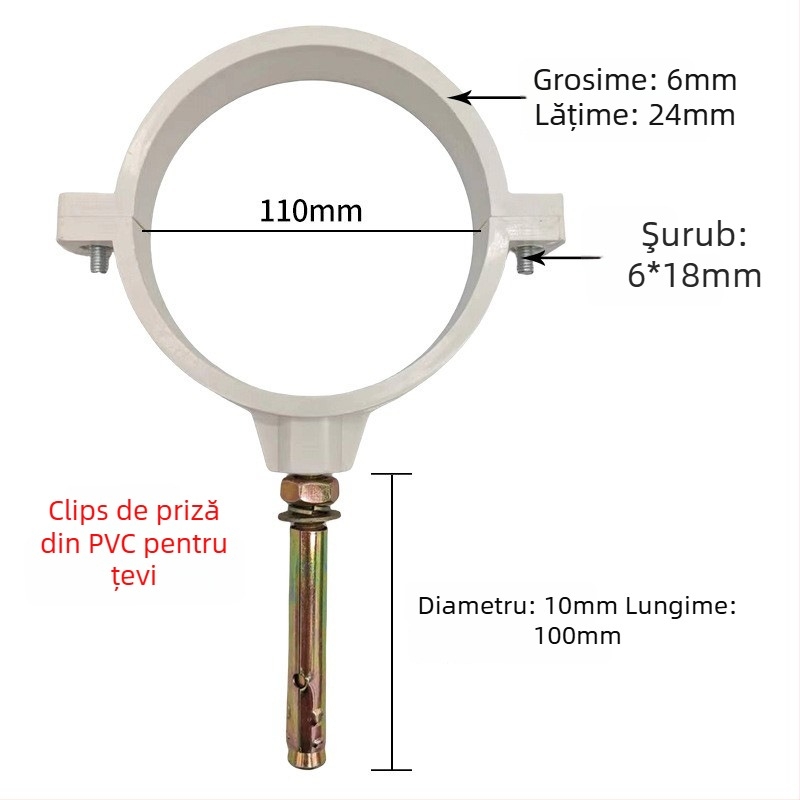 Colier pentru conducte din oțel inoxidabil cu coadă plată pentru drenaj — Yu Ye