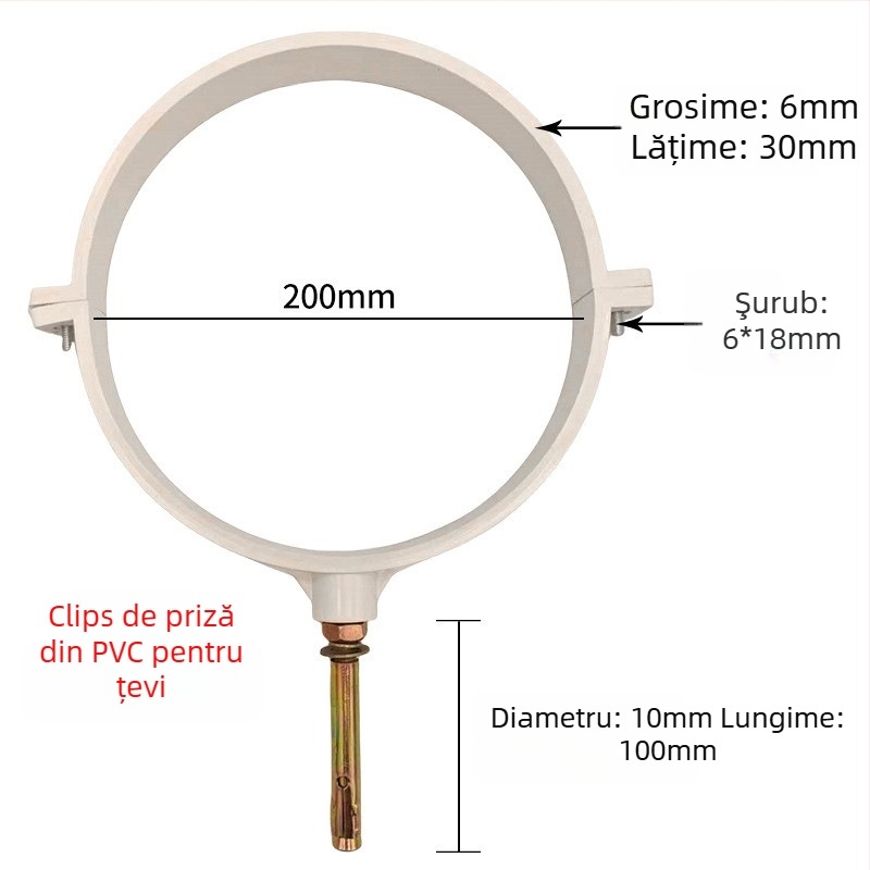 Colier pentru conducte din oțel inoxidabil cu coadă plată pentru drenaj — Yu Ye