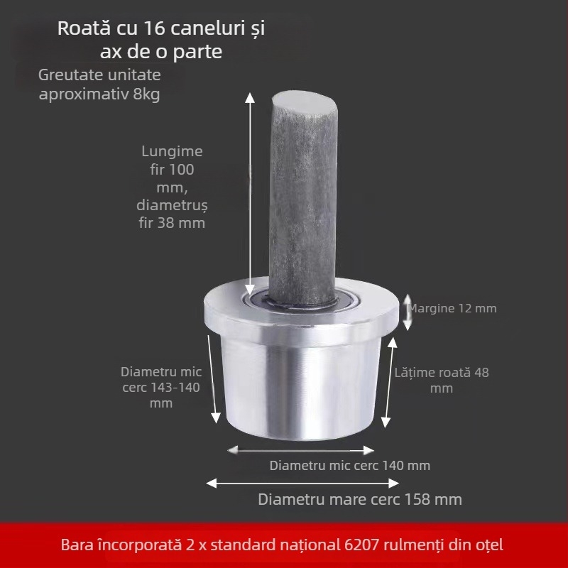 Roată cu canelură în formă de T din oțel, unipuls, pentru ridicarea scării de încărcături pe șină canală din oțel, cu canelură conică, roată de șină — Sincere Quality