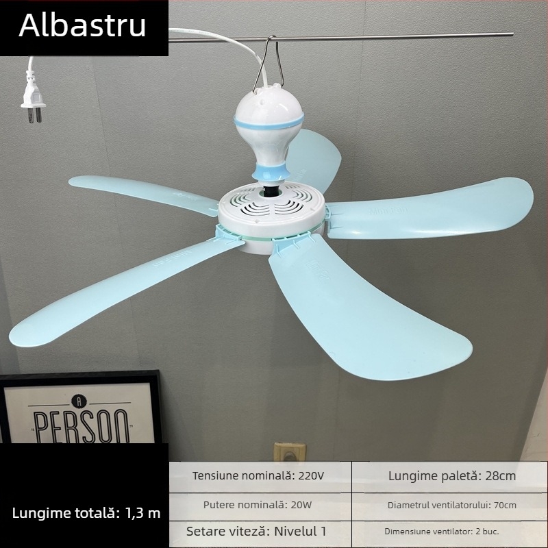 Ventilator mic de tavan pentru cămin – alimentare AC, 220V, 10W, zgomot 36–45 dB, potrivit pentru spații până la 10 m²
