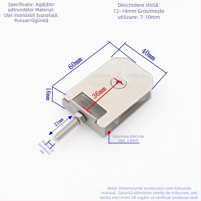 Rulment pentru duș cu ușă glisantă din sticlă - roată din oțel lărgită, hardware de compartimentare (Domeniu de aplicare: Altul; Brand: Altul)