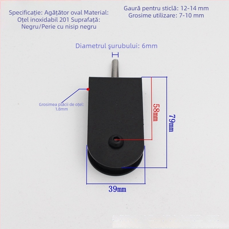 Rulment pentru duș cu ușă glisantă din sticlă - roată din oțel lărgită, hardware de compartimentare (Domeniu de aplicare: Altul; Brand: Altul)