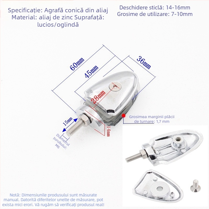 Rulment pentru duș cu ușă glisantă din sticlă - roată din oțel lărgită, hardware de compartimentare (Domeniu de aplicare: Altul; Brand: Altul)