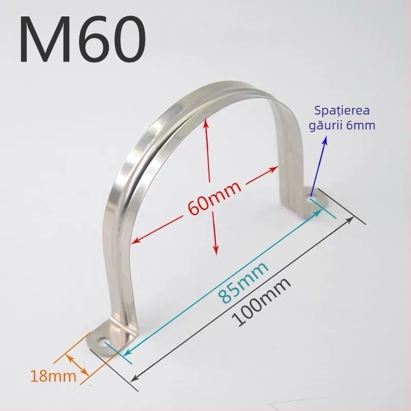 Cuplă U montată pe perete pentru țevi, clemă pentru țevi moi, suport de agățare canal țevi — Tip: Alte; Domeniu de utilizare: Alte; Marcă: Alte