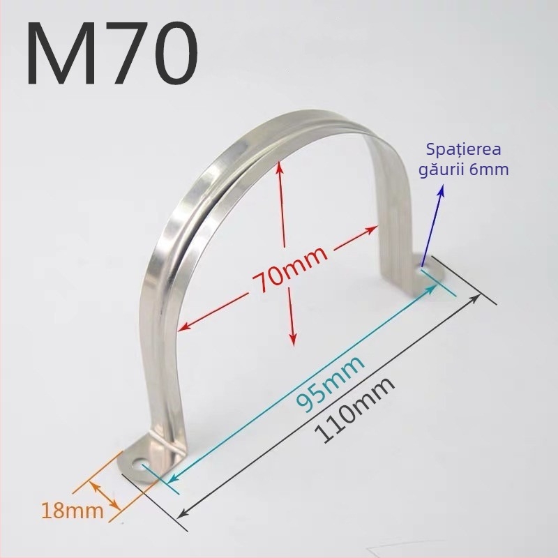 Cuplă U montată pe perete pentru țevi, clemă pentru țevi moi, suport de agățare canal țevi — Tip: Alte; Domeniu de utilizare: Alte; Marcă: Alte