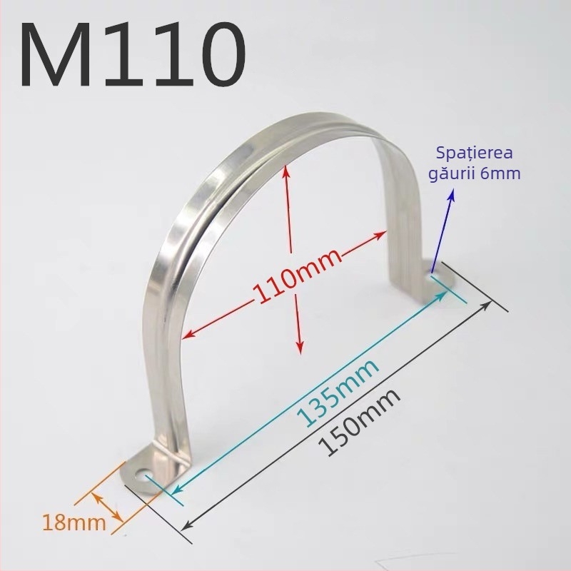Cuplă U montată pe perete pentru țevi, clemă pentru țevi moi, suport de agățare canal țevi — Tip: Alte; Domeniu de utilizare: Alte; Marcă: Alte