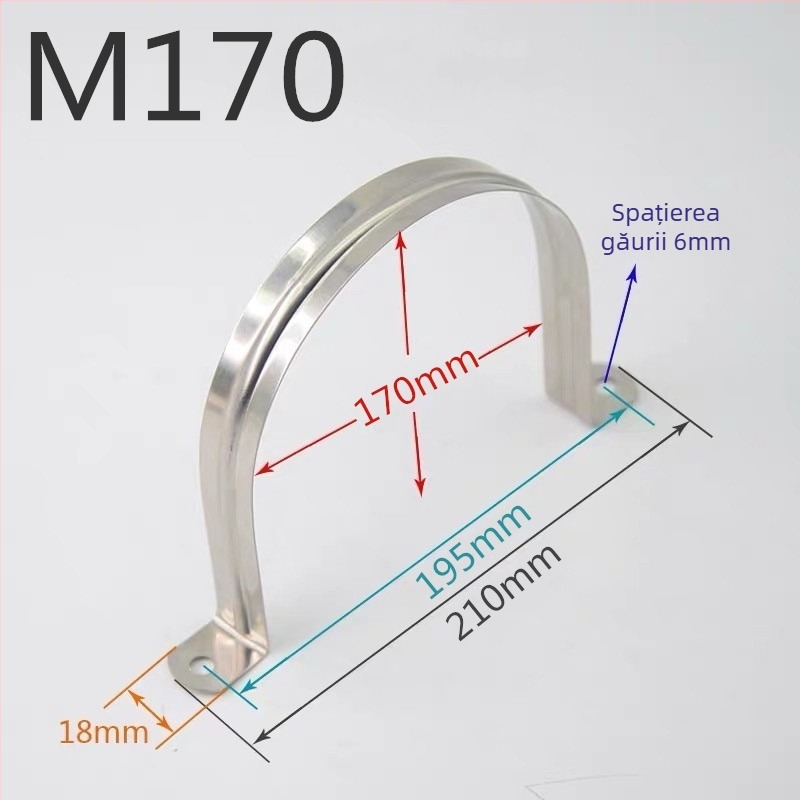 Cuplă U montată pe perete pentru țevi, clemă pentru țevi moi, suport de agățare canal țevi — Tip: Alte; Domeniu de utilizare: Alte; Marcă: Alte