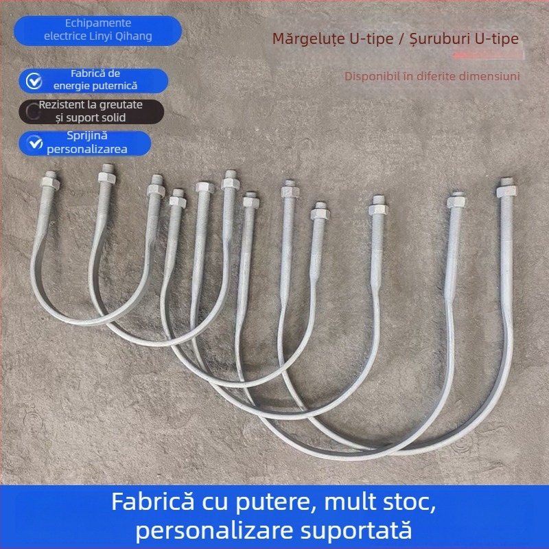 Clemă în formă de U pentru stâlpi electrici, aplicaţie în inginerie electrică, marcă Alte