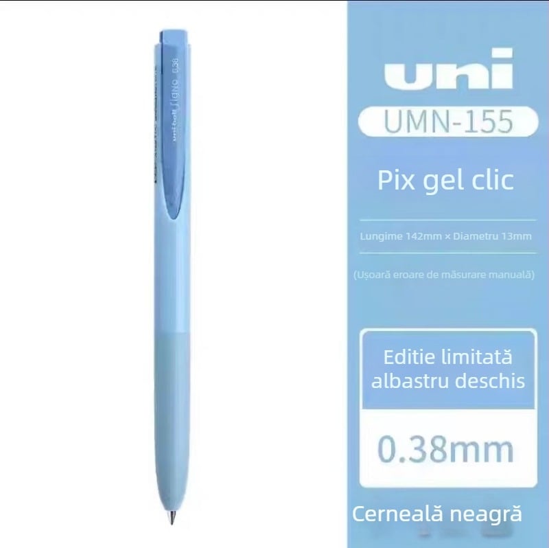 Pix gel Uni Mitsubishi UMN-155, cerneală pe bază de apă, vârf 0,38 mm, neșters
