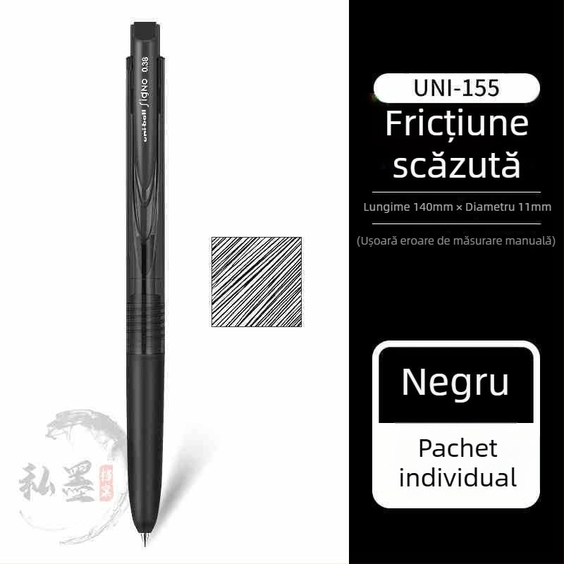 Pix gel Uni Mitsubishi UMN-155, cerneală pe bază de apă, vârf 0,38 mm, neșters