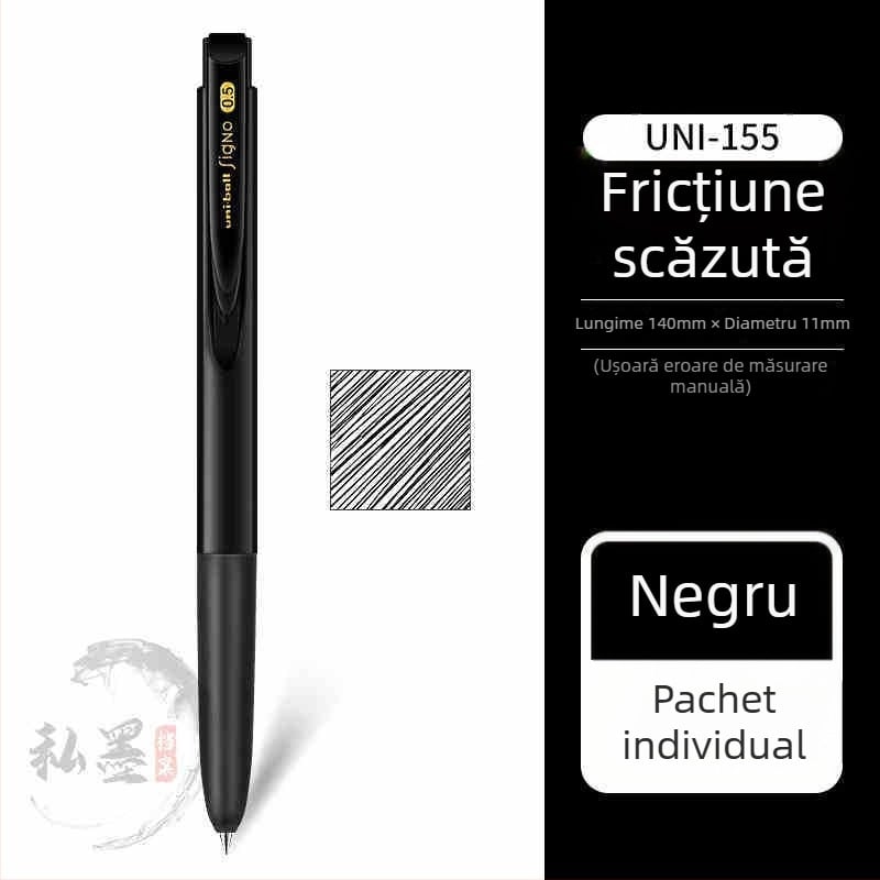 Pix gel Uni Mitsubishi UMN-155, cerneală pe bază de apă, vârf 0,38 mm, neșters