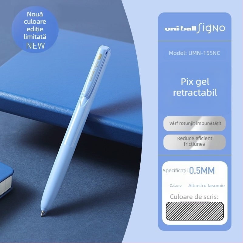 Pix gel Uni Mitsubishi UMN-155, cerneală pe bază de apă, vârf 0,38 mm, neșters