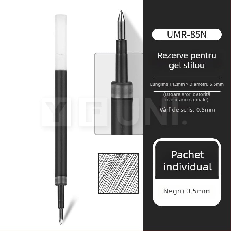 Pix gel Uni Mitsubishi UMN-155, cerneală pe bază de apă, vârf 0,38 mm, neșters