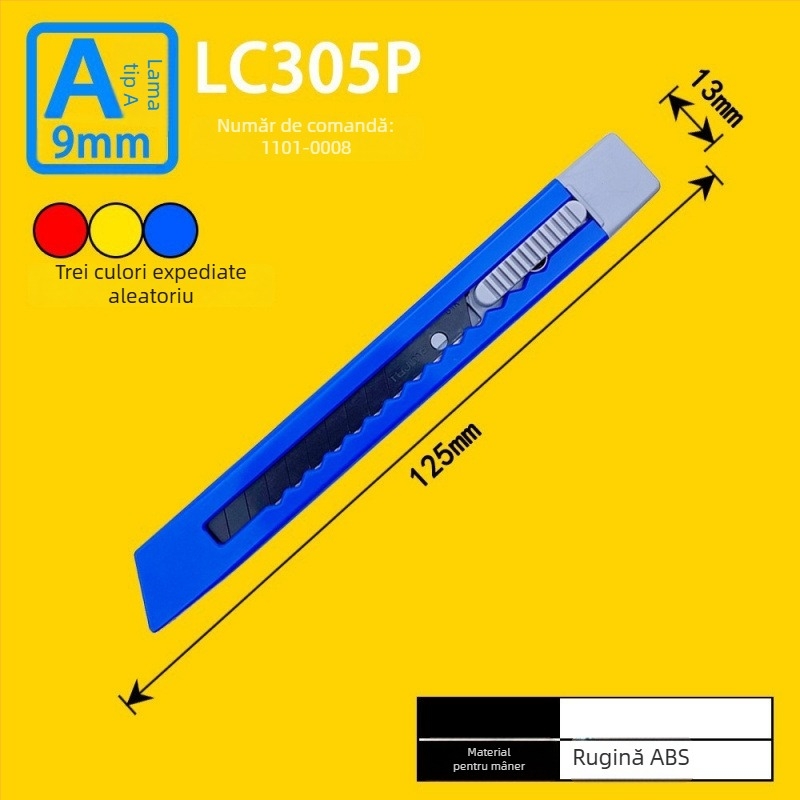 Cuțit de utilitate Tajima cu blocare automată de 9 mm, mâner ABS – Modele LC305P/LC301B/LC303B