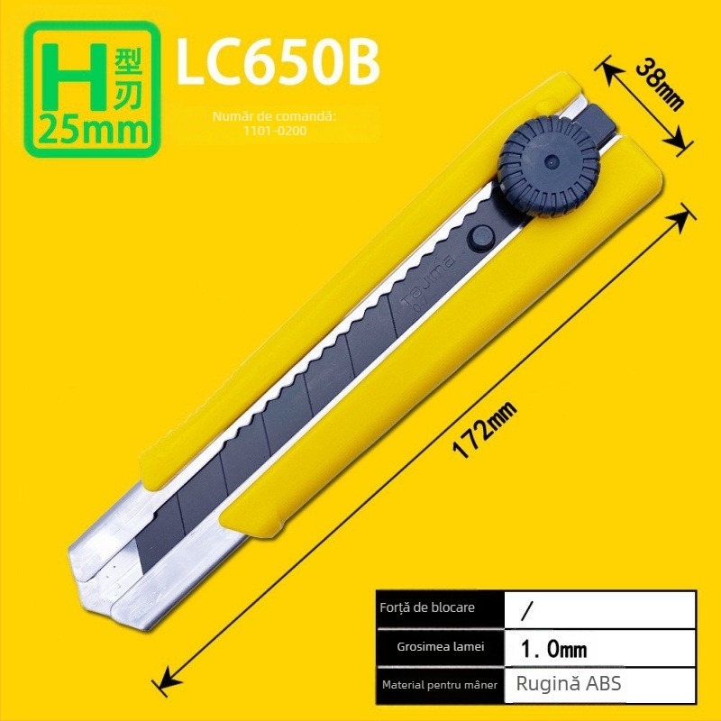 Cuțit de utilitate Tajima cu blocare automată de 9 mm, mâner ABS – Modele LC305P/LC301B/LC303B