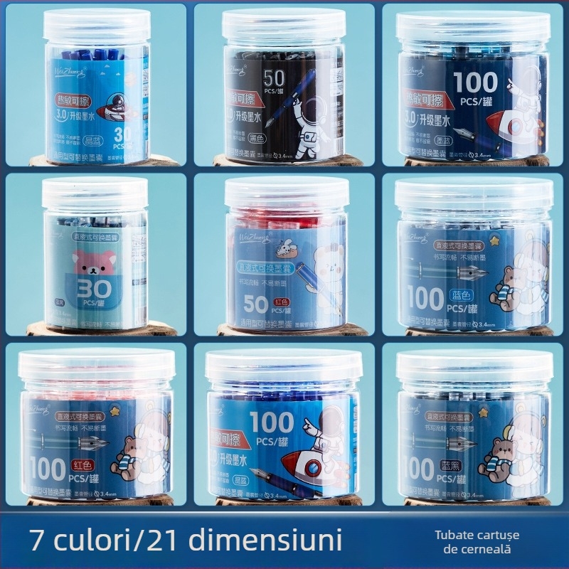 Refil sac cerneală pentru pix, Weizhuang; plastic; ambalaj în cutie; pentru înlocuirea sacului de cerneală al pixului