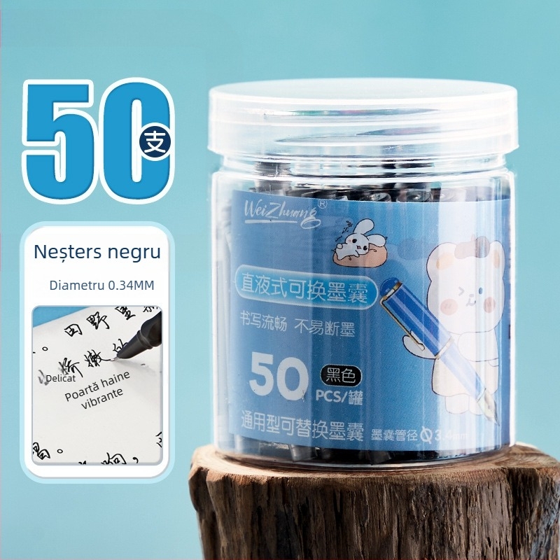 Refil sac cerneală pentru pix, Weizhuang; plastic; ambalaj în cutie; pentru înlocuirea sacului de cerneală al pixului