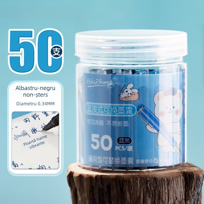 Refil sac cerneală pentru pix, Weizhuang; plastic; ambalaj în cutie; pentru înlocuirea sacului de cerneală al pixului