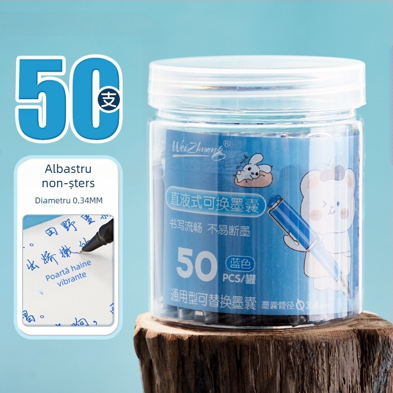 Refil sac cerneală pentru pix, Weizhuang; plastic; ambalaj în cutie; pentru înlocuirea sacului de cerneală al pixului