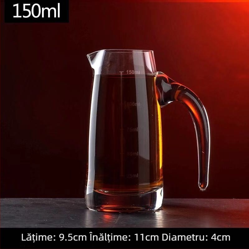 Decanter pentru lichior din cristal fără plumb, cu scară de măsurare – set cu pahare pentru uz casnic, stil nou chinezesc