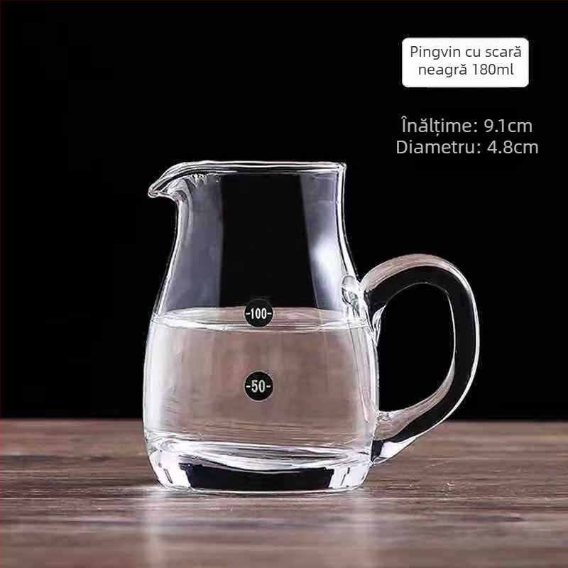 Decanter pentru lichior din cristal fără plumb, cu scară de măsurare – set cu pahare pentru uz casnic, stil nou chinezesc