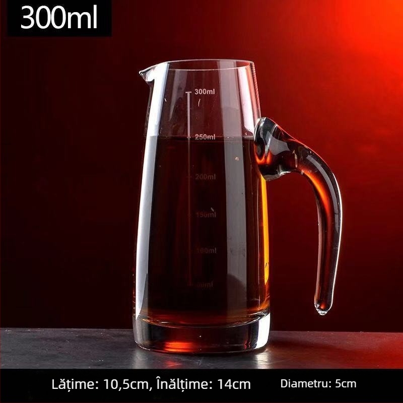Decanter pentru lichior din cristal fără plumb, cu scară de măsurare – set cu pahare pentru uz casnic, stil nou chinezesc