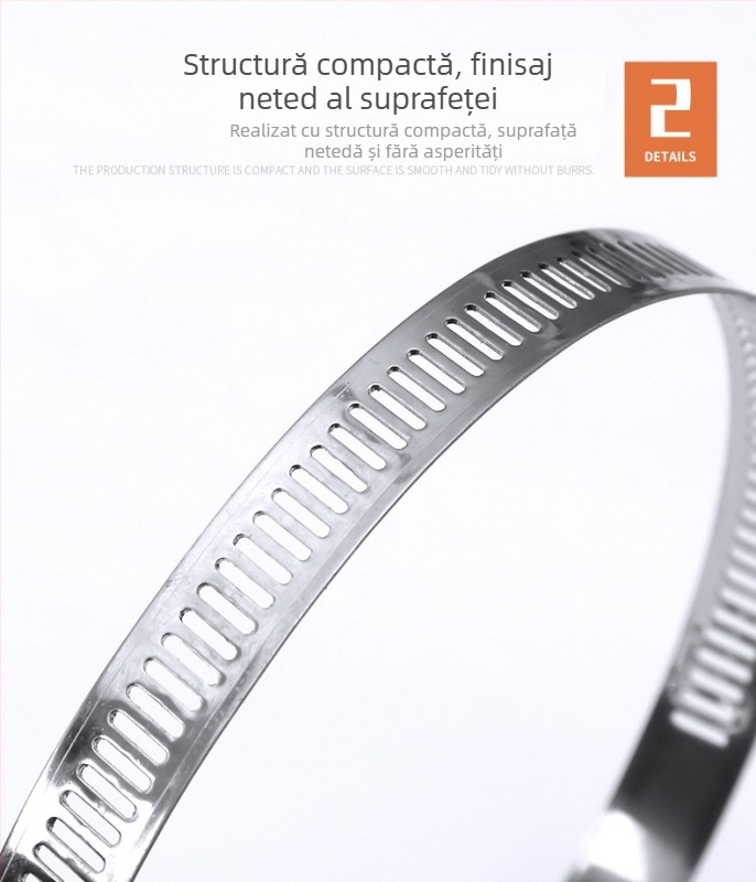 Colier furtun din oțel inoxidabil 201, stil american, pentru conducte de gaz, diametru nominal 10-200 mm