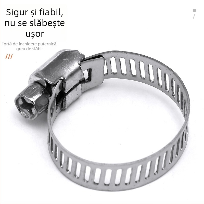 Colier furtun din oțel inoxidabil 201, stil american, pentru conducte de gaz, diametru nominal 10-200 mm