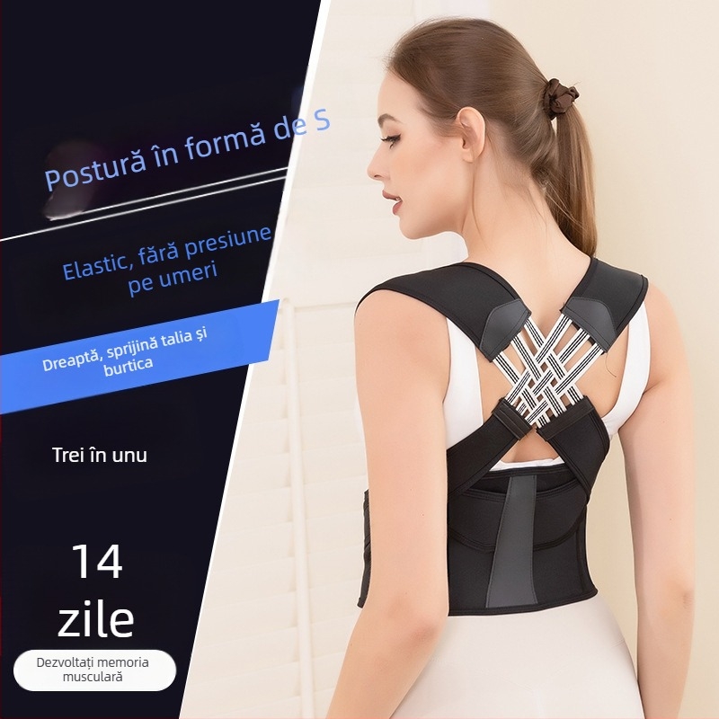 Centură de corecție a spatelui cu suport de postură invizibil și respirabil — model Ribbon; suport dinamic pentru spate; lansat în 2023; producător Wenzhou Boxun Textile Co., Ltd.