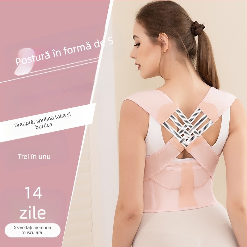 Centură de corecție a spatelui cu suport de postură invizibil și respirabil — model Ribbon; suport dinamic pentru spate; lansat în 2023; producător Wenzhou Boxun Textile Co., Ltd.