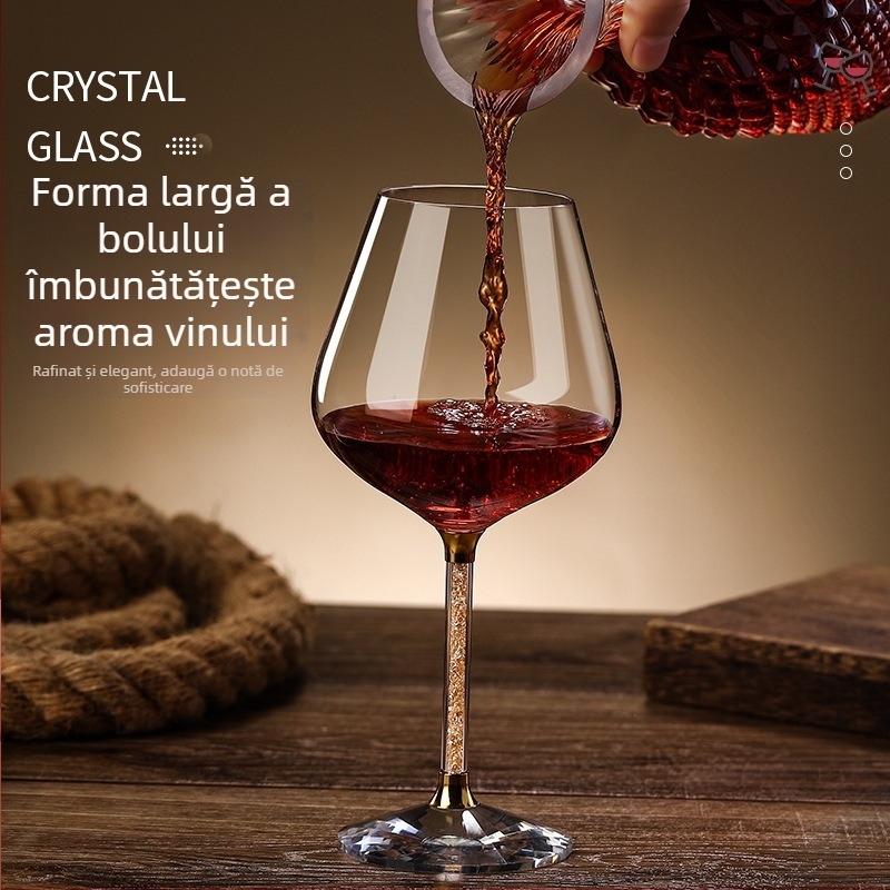 Set de pahare de vin cu decantator rotativ din cristal, stil Nordic, 6–10 bucăți, capacitate 1–100 ml