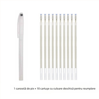 DD Refill pentru cusut haine, Stilou de ștergere la temperatură înaltă, Corp din plastic, Lățime linie 0.7 mm