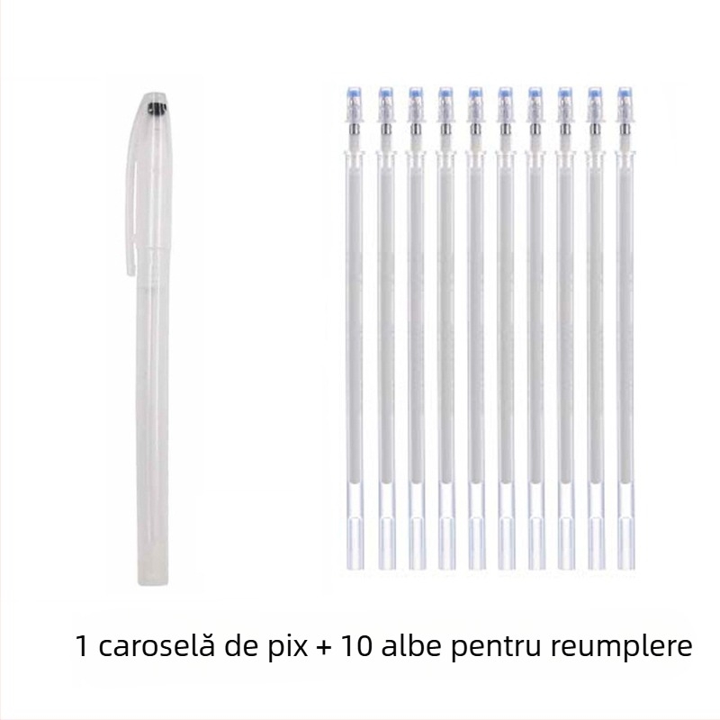 DD Refill pentru cusut haine, Stilou de ștergere la temperatură înaltă, Corp din plastic, Lățime linie 0.7 mm