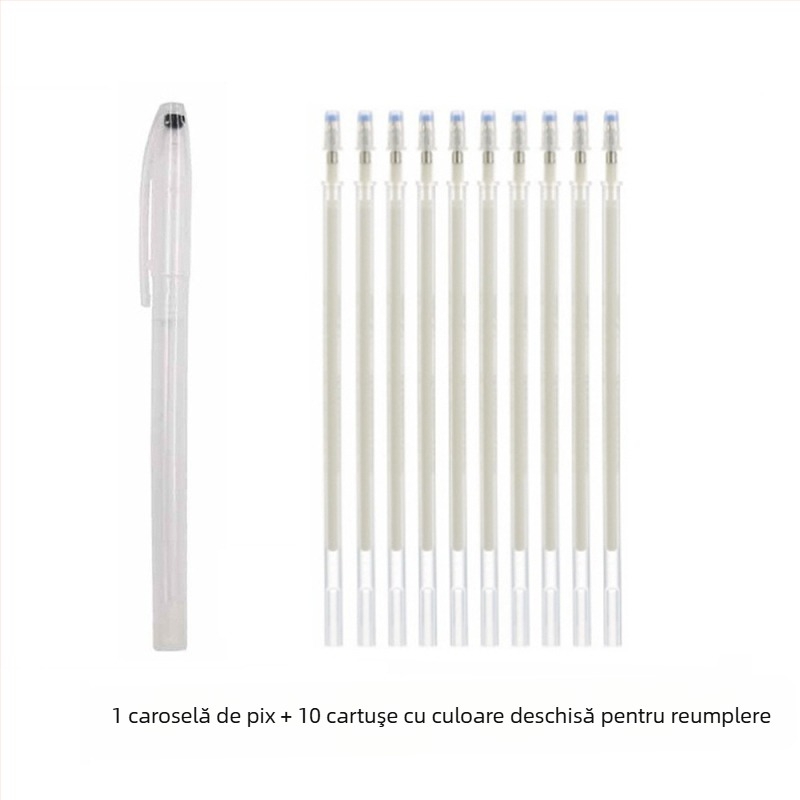 DD Refill pentru cusut haine, Stilou de ștergere la temperatură înaltă, Corp din plastic, Lățime linie 0.7 mm
