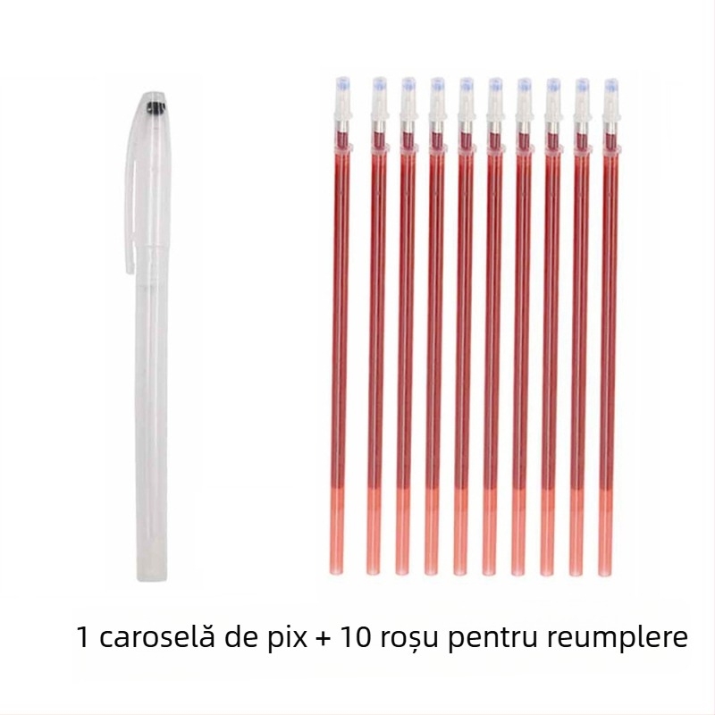 DD Refill pentru cusut haine, Stilou de ștergere la temperatură înaltă, Corp din plastic, Lățime linie 0.7 mm