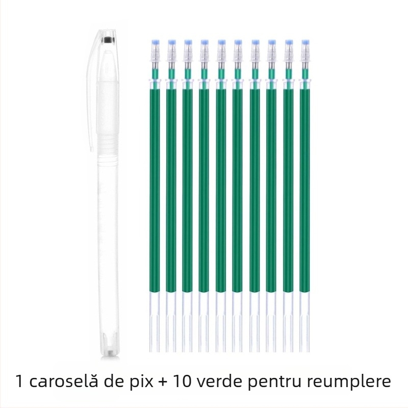 DD Refill pentru cusut haine, Stilou de ștergere la temperatură înaltă, Corp din plastic, Lățime linie 0.7 mm
