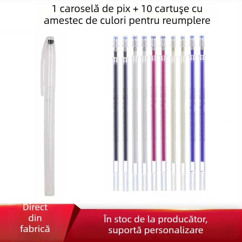 DD Refill pentru cusut haine, Stilou de ștergere la temperatură înaltă, Corp din plastic, Lățime linie 0.7 mm