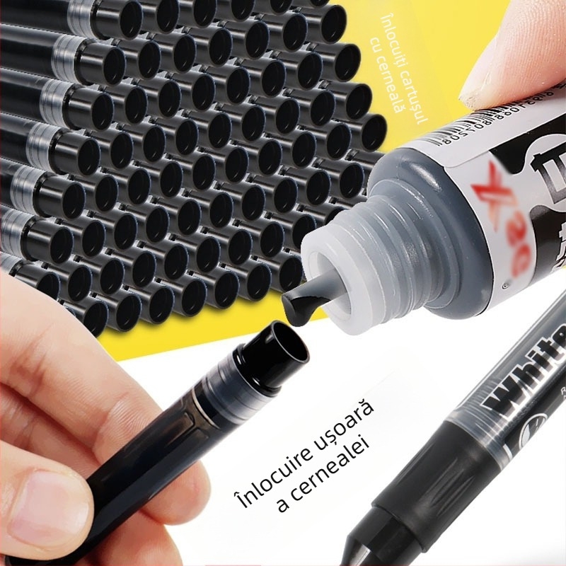 Marker pentru tablă cu bază de apă, vârf lat, ștergere ușoară, pentru profesori — Brand Olympic Entertainment