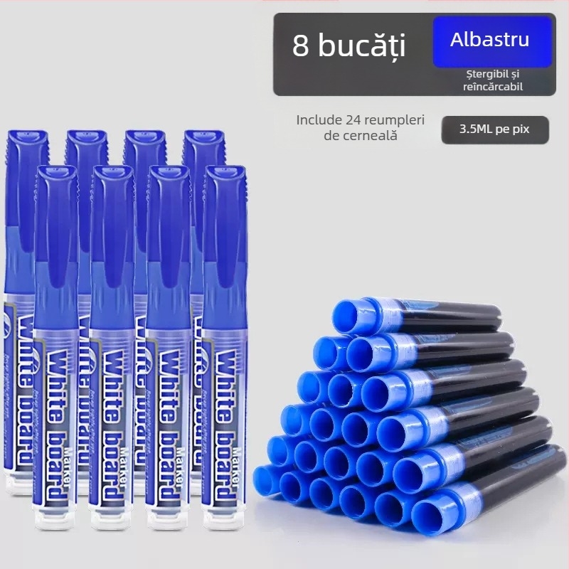 Marker pentru tablă cu bază de apă, vârf lat, ștergere ușoară, pentru profesori — Brand Olympic Entertainment