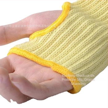Runfeng aramid 1414 manșete anti-tăiere, cu izolație termică, durabile pentru bucătărie, grădină și industrie a sticlei
