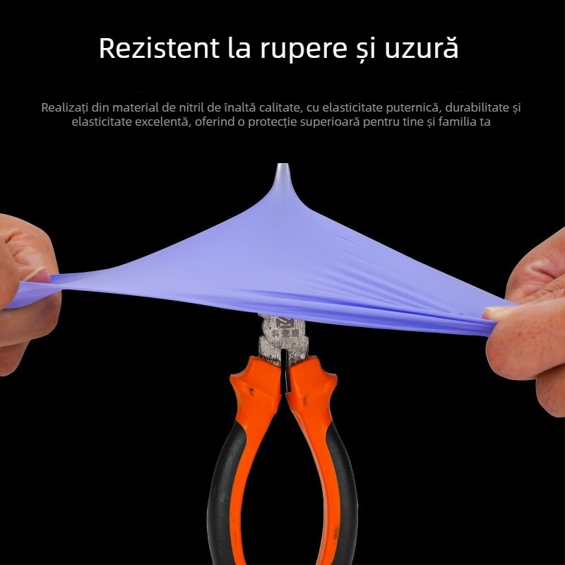 Mănuși de unică folosință din nitril, rezistente la tăieturi, pentru hoteluri și catering, producție industrială, laboratoare, saloane de înfrumusețare – greutate 420-522