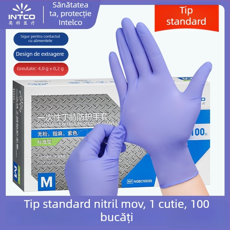 Mănuși de unică folosință din nitril, rezistente la tăieturi, pentru hoteluri și catering, producție industrială, laboratoare, saloane de înfrumusețare – greutate 420-522