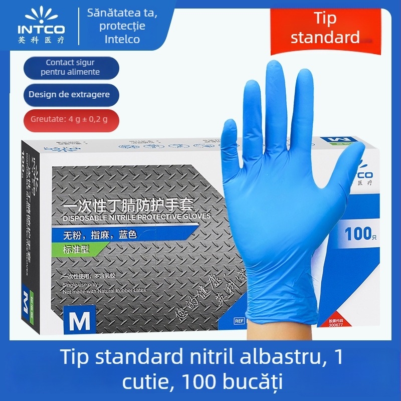 Mănuși de unică folosință din nitril, rezistente la tăieturi, pentru hoteluri și catering, producție industrială, laboratoare, saloane de înfrumusețare – greutate 420-522