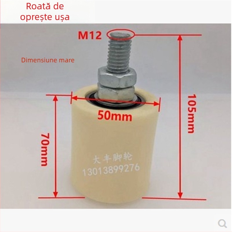 Roată de colț pentru ușă glisantă — oțel greu, cu role în formă V/H/U și canelă ghidaj