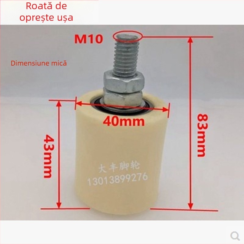 Roată de colț pentru ușă glisantă — oțel greu, cu role în formă V/H/U și canelă ghidaj
