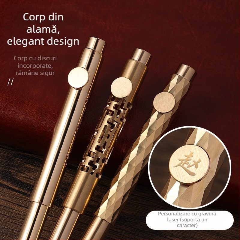 Stilou de buzunar retro cu cerneală, seria 86, corp din metal, sistem de absorbție a cernelei, vârf metalic, imprimare logo disponibil