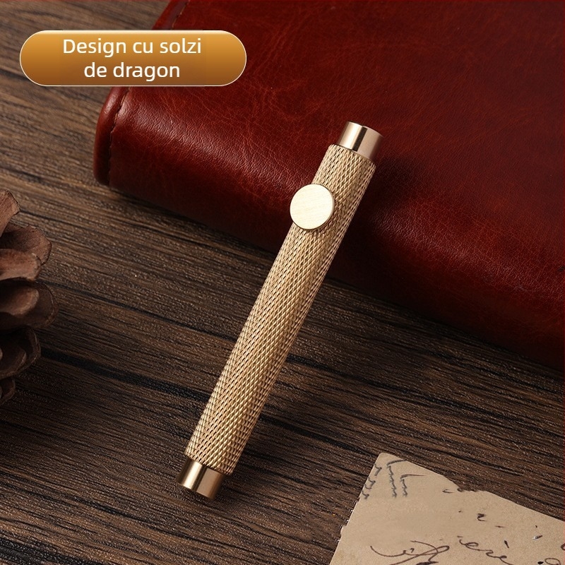 Stilou de buzunar retro cu cerneală, seria 86, corp din metal, sistem de absorbție a cernelei, vârf metalic, imprimare logo disponibil